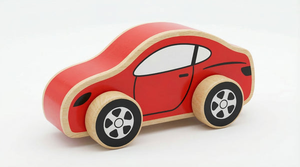 Red Wooden Push Car for Toddlers
