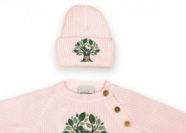 Hello World Blue Knitted Romper &amp; Hat Set